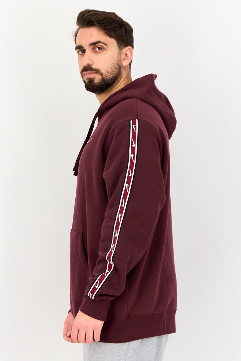 Nike Men Sportswear Fit Brand Logo Outdoor Hoodie, Maroon - Image 2